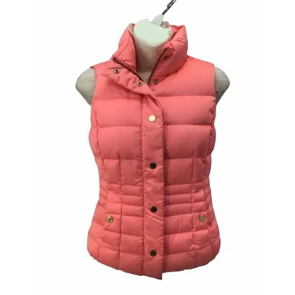 Lilly Pulitzer Isabelle Puffer Vest Size XXS Pink/Orange Women’s Girl’s - Picture 3 of 16